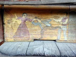 wife beating husand, barkeep trying to serve another drink