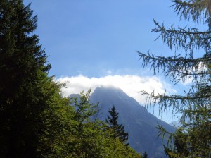 another cloud over the mountain