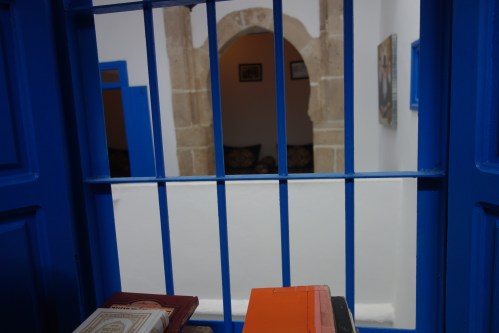 Looking into the women's section of the temple