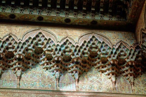 carved and painted wood