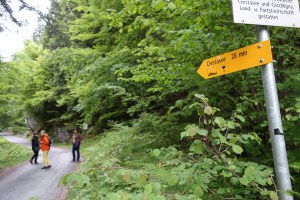 On our way to a day of hiking