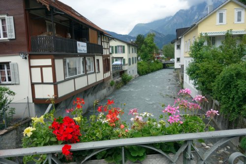 geraiums, stream and other mountain, Bad Ragatz